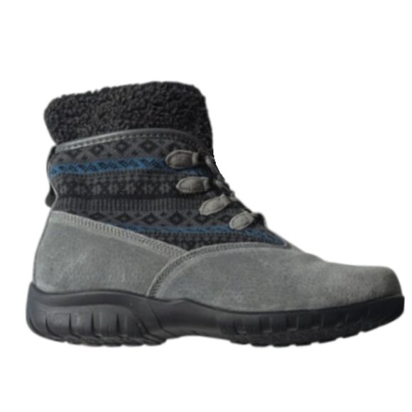 Propet Delaney Alpine Gray Suede Leather Boots Size 7 XX (Extra Wide Width) NWOB - Picture 2 of 7